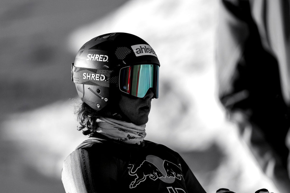 Fabian Ax Swartz in SHRED. helmet and goggles, photo by Andreas Putz.