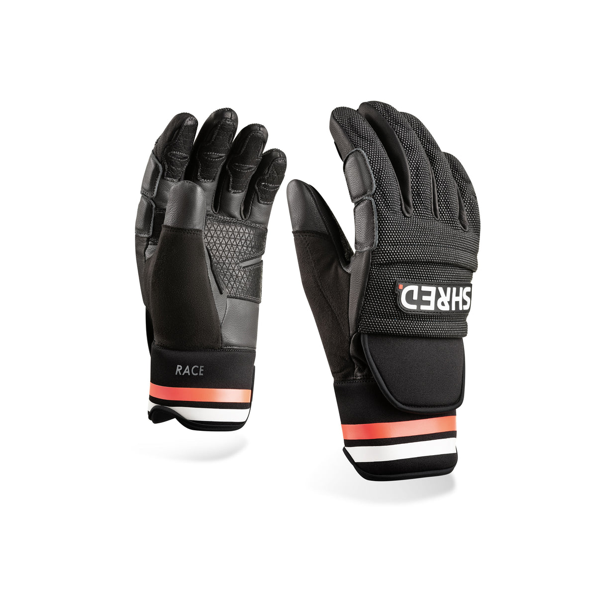 Shred Ski Race Protective Gloves BLACK/RUST XS