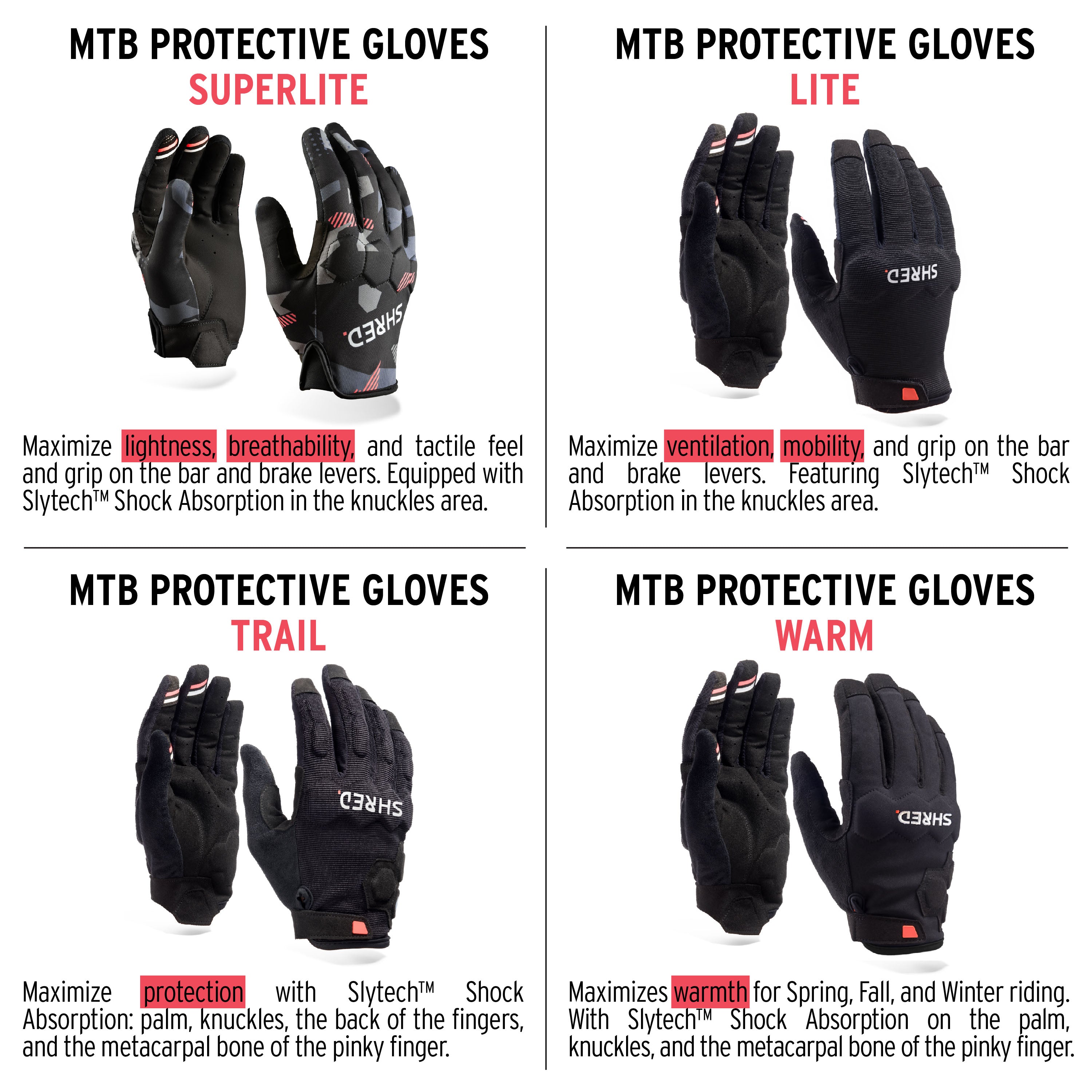Mtb Protective Gloves Superlite - Protective Gloves|BPBGSN11L,BPBGSN11M,BPBGSN11S,BPBGSN11XL,BPBGSN11XS